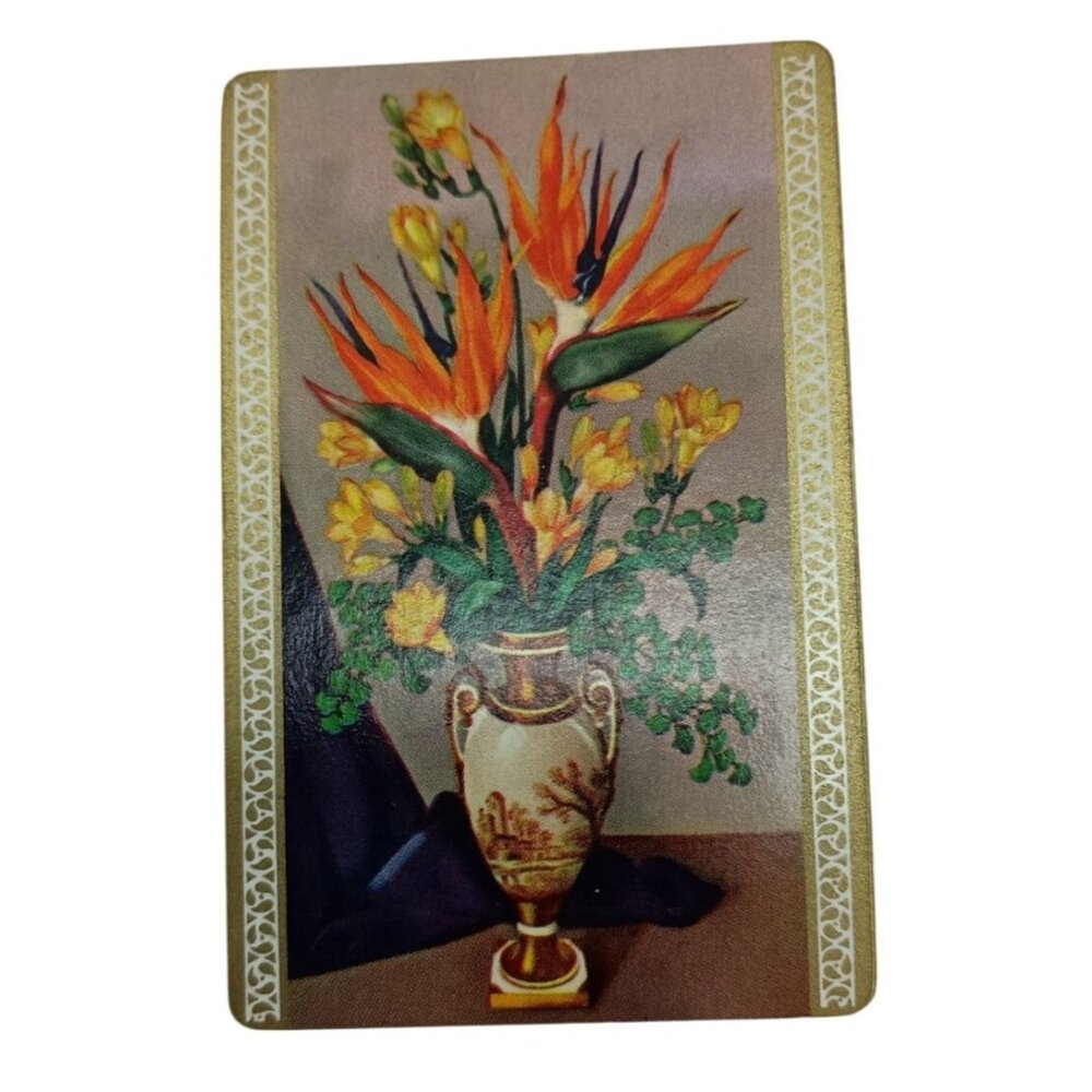Duratone Arrco Deck Of Playing Cards Floral Print vintage